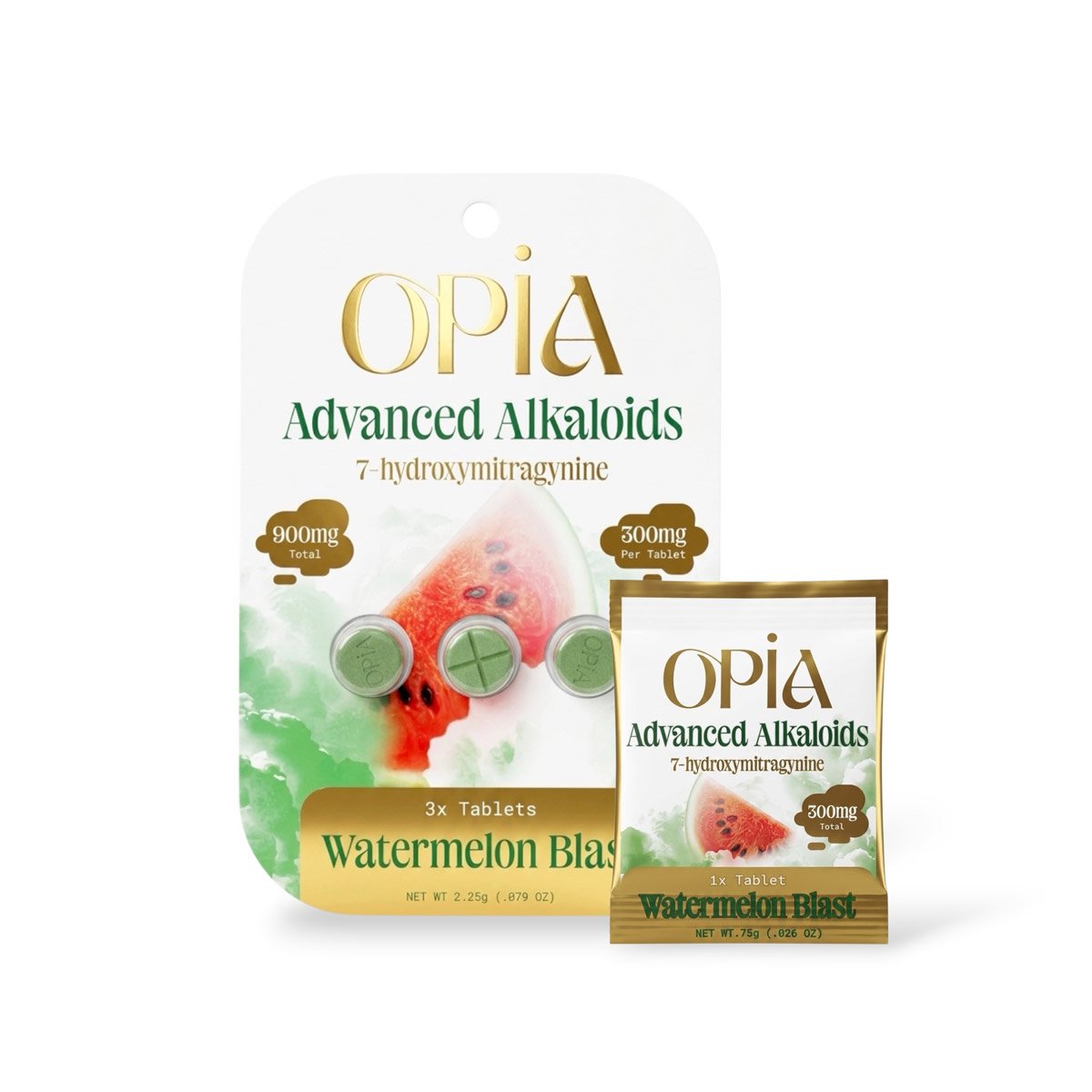 Opia Advanced Alkaloids 7-Hydroxymitragynine Watermelon Blast Chewable Tablets 300mg
