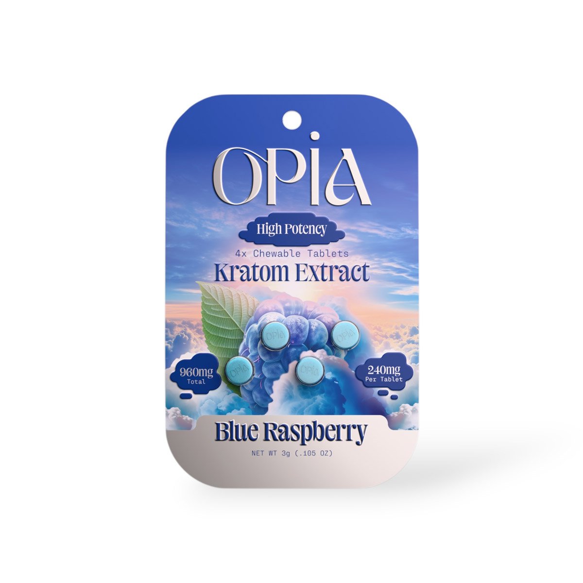 Opia Kratom Extract Blue Raspberry Tablet 240mg