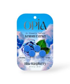 Opia Kratom Extract Chewable Tablets Blue Raspberry 150mg Per Tablet