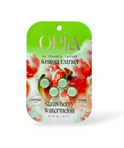 Opia Kratom Extract Chewable Tablets Strawberry Watermelon 150mg Per Tablet