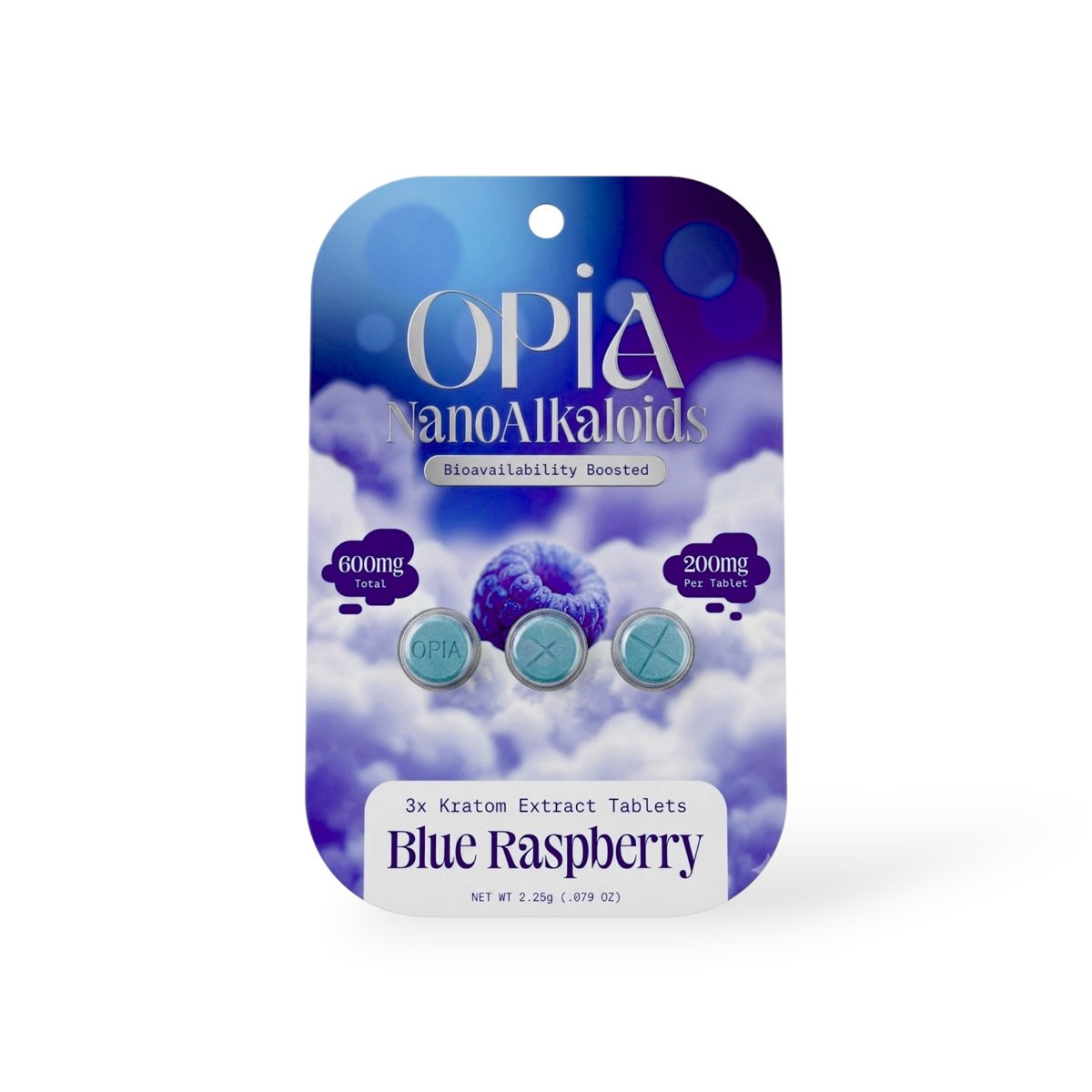 Opia Nano Alkaloid Chewable Tablets Blue Raspberry 200mg