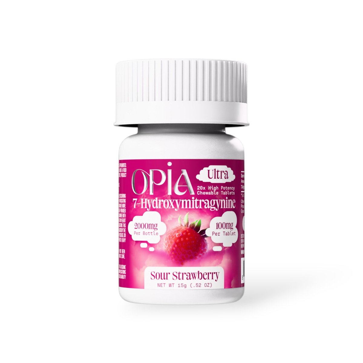 Opia Ultra 7-Hydroxymitragynine Sour Strawberry Chewable Tablet 100mg